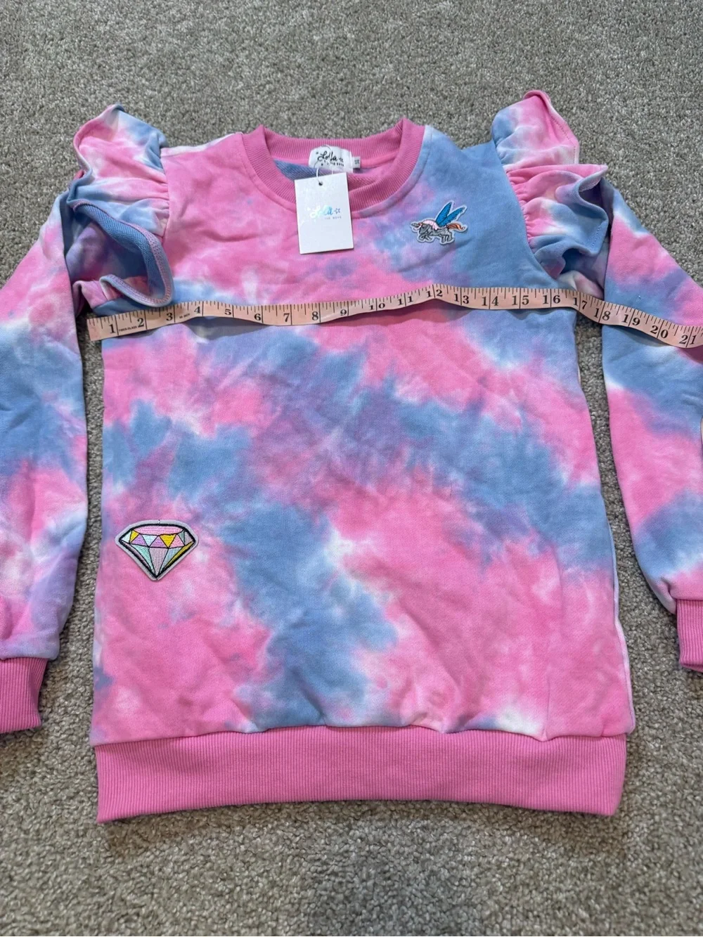 NWT LOLA+ THE BOYS TIE DYE RUFFLE PATCH JOGGER SET‎ 14